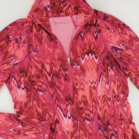 Zella 1/4 Zip Pullover Running Top Hot Pink Size XS - Picture 6 of 12